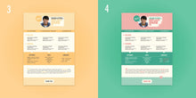 Load image into Gallery viewer, Free 6 Styles of Resume Templates in Illustrator (AI) Format