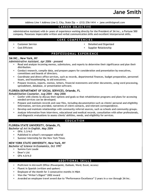 Free Modern Resume Templates in Microsoft Word Format