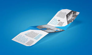 Free 6 Angles of Trifold Square Brochure Mockup