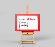 Load image into Gallery viewer, Free Poster on Easel Station Mockup
